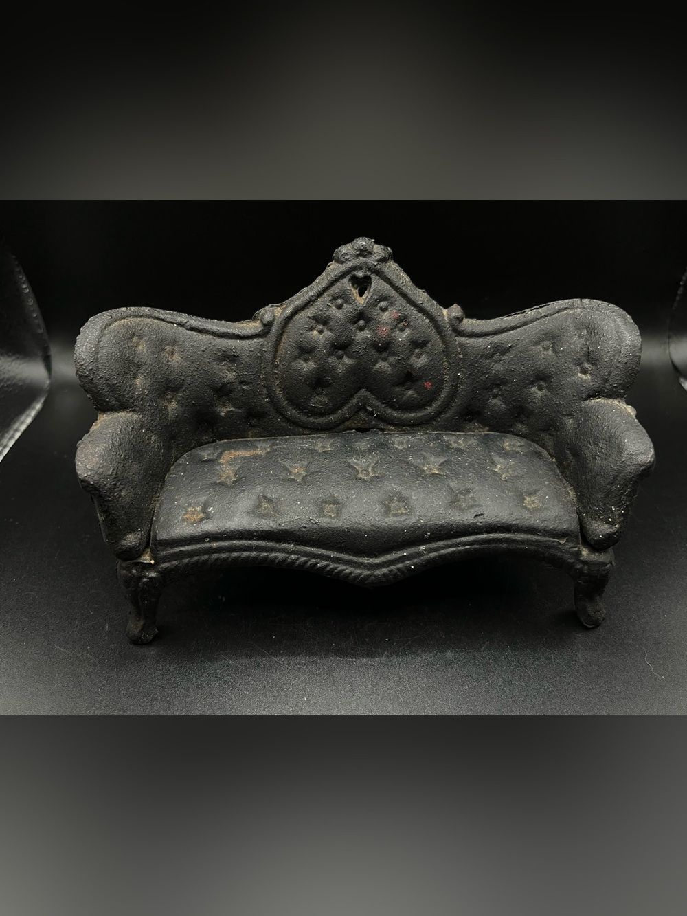 Antique Cast Iron Doll Settee